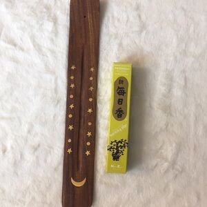 moon stars incense burner and 50 sticks.